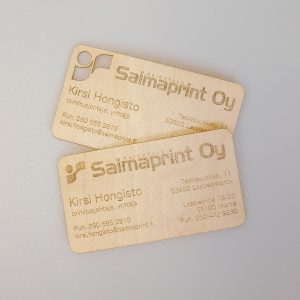 Vaneriset käyntikortit Saimaprint Oy