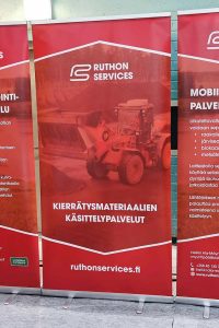 Ruthon Service roll-up mainokset Saimaprint Oy