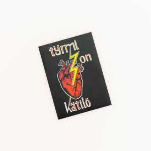 Raflaava Tyrni on kätilö tarra Saimaprint Oy