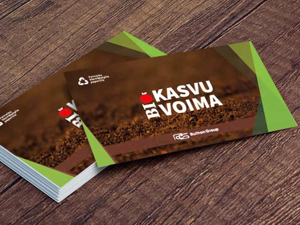 Biokasvuvoiman käyntikortit Saimaprint Oy